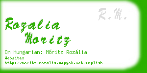 rozalia moritz business card